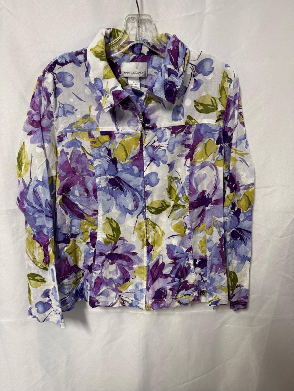 Draper’s & Damon’s Floral Utility Jacket - Purple/Green